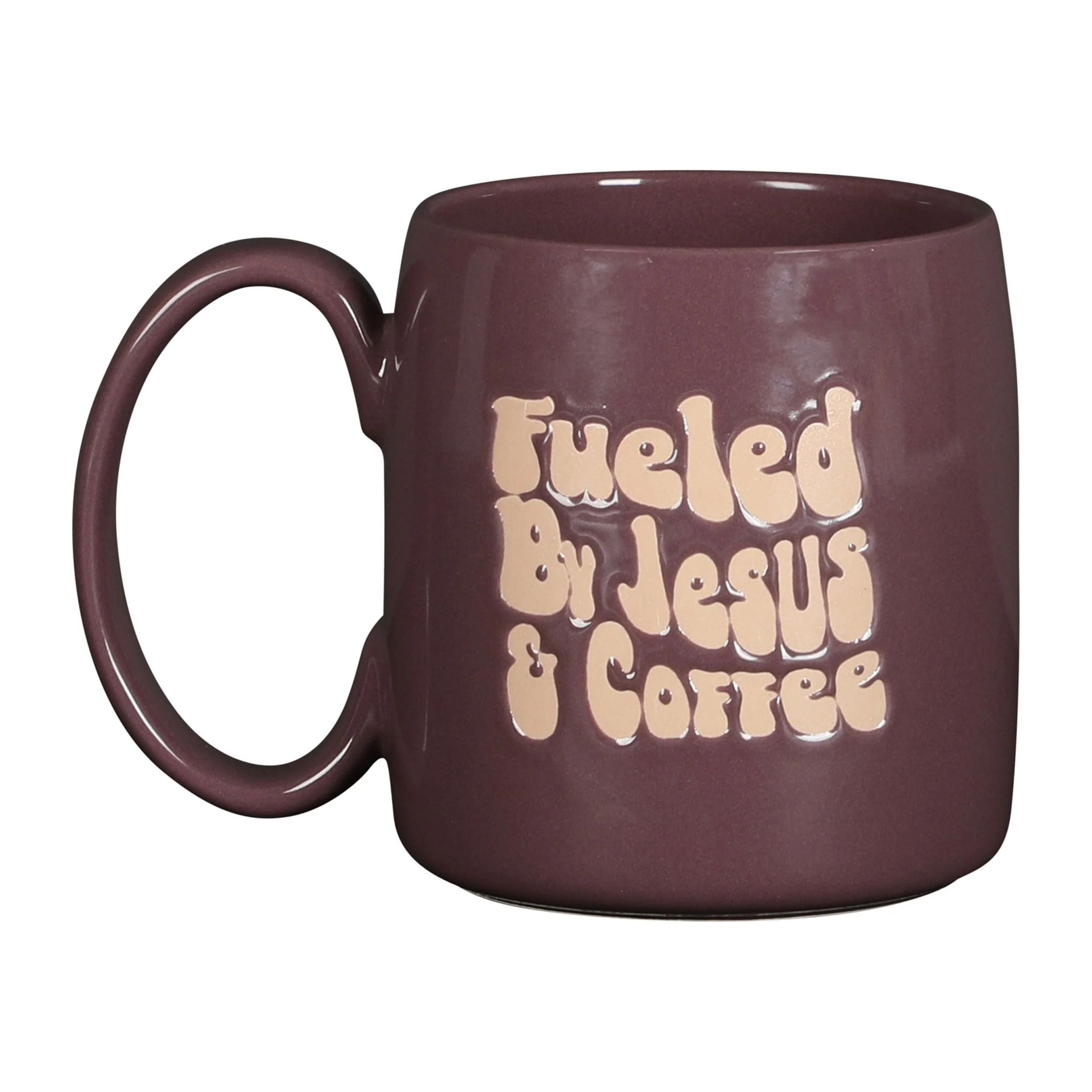 Mainstays Fueled by Jesus and Coffee Purple 20.5oz Stoneware Mug | Walmart (US)