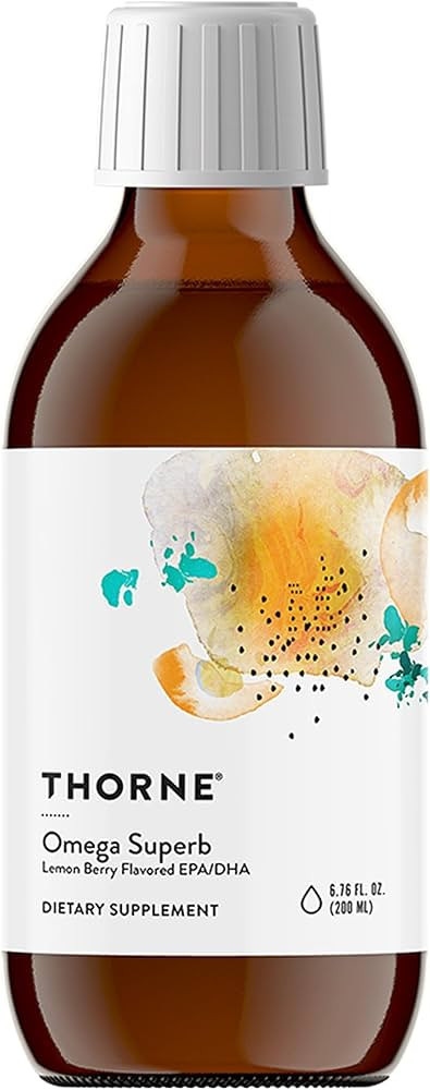 THORNE - Omega Superb - Easy Dosing Fish Oil Liquid with EPA and DHA* - Lemon Berry - 6.76 Fl Oz ... | Amazon (US)