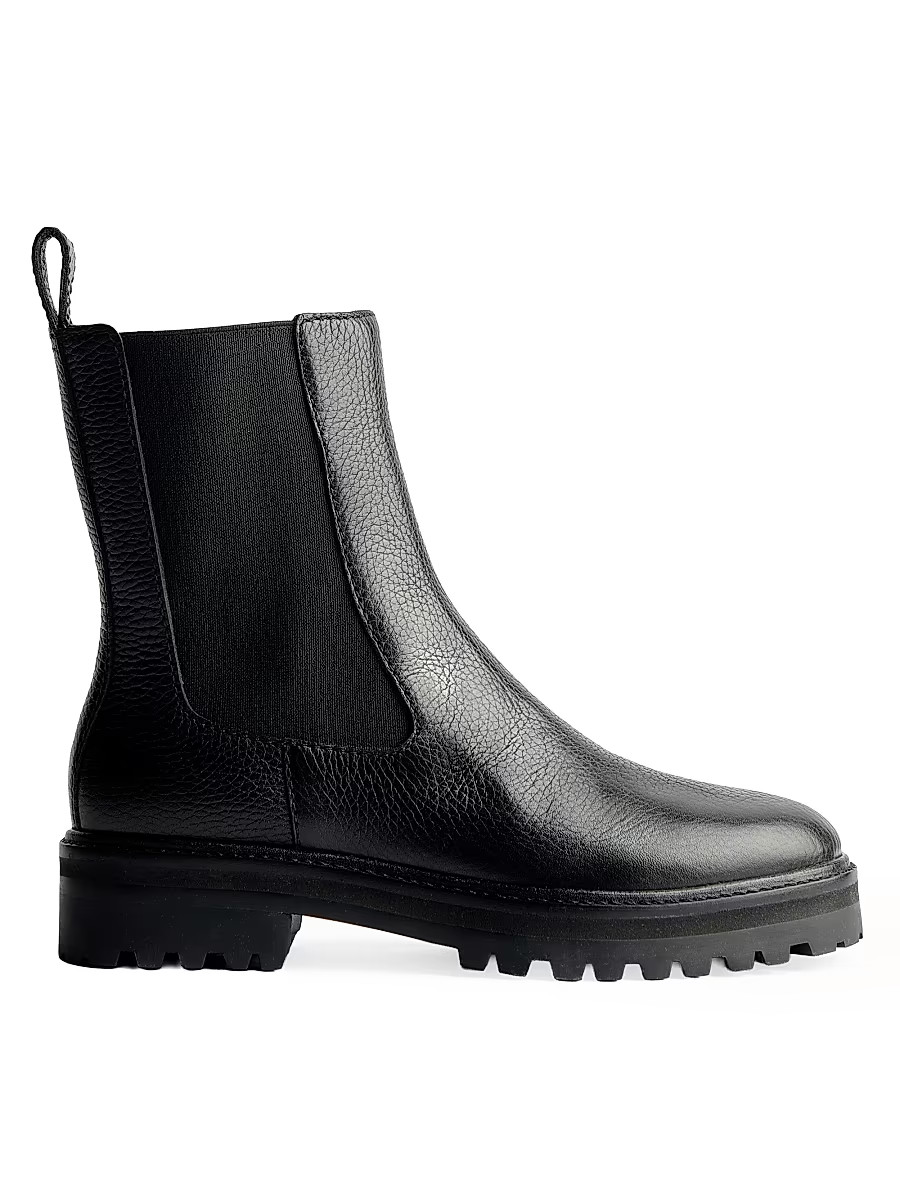 Women's Katerina 30MM Leather Chelsea Boots - Black Tumbled - Size 9 | Saks Fifth Avenue