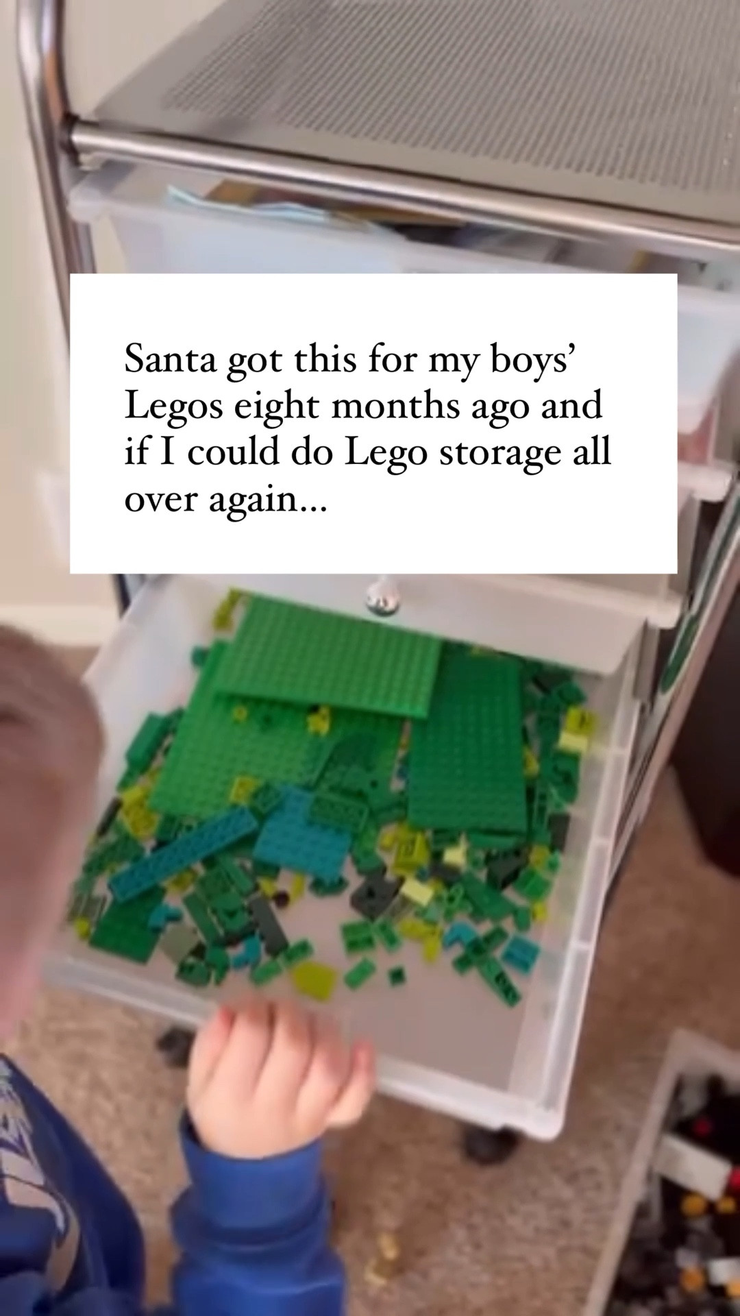 This rolling cart is the mvp for Lego storage. The drawers keep pieces sorted, it rolls wherever they’re building, and clean up is easy.

#LTKKids #LTKHome #LTKFamily