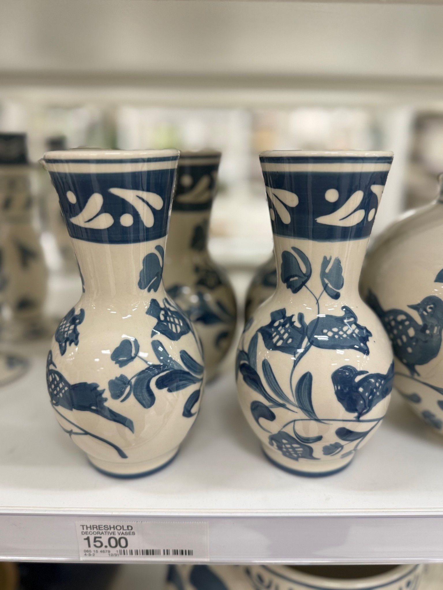 Ceramic blue and white bud vases at Target 

#LTKHome