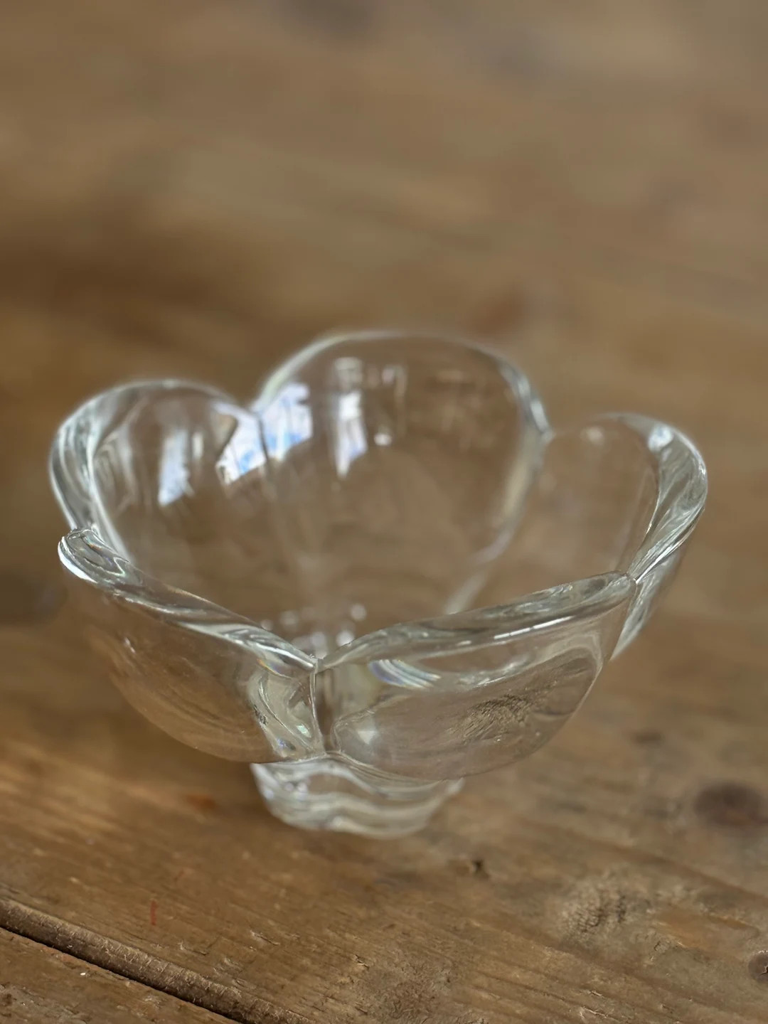 Vintage Petal Crystal Bowl Glassware Scalloped Glass Dish Mid-century Modern - Etsy | Etsy (US)