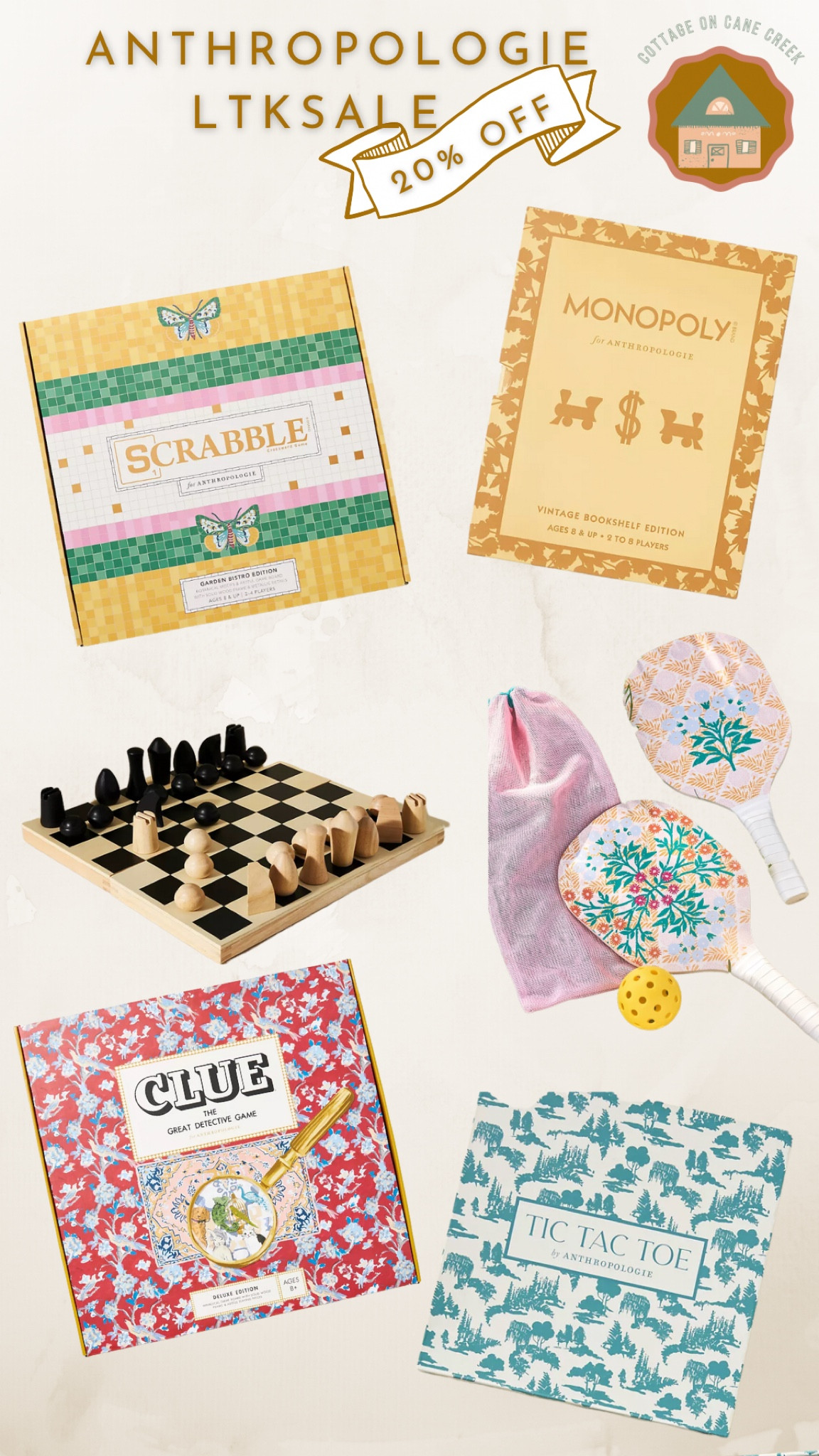 Prep for game night, Spring Break and these double as decor. Anthropologie #ltksale 20% off. See exclusions and exceptions. 

#LTKSale #LTKsalealert #LTKhome