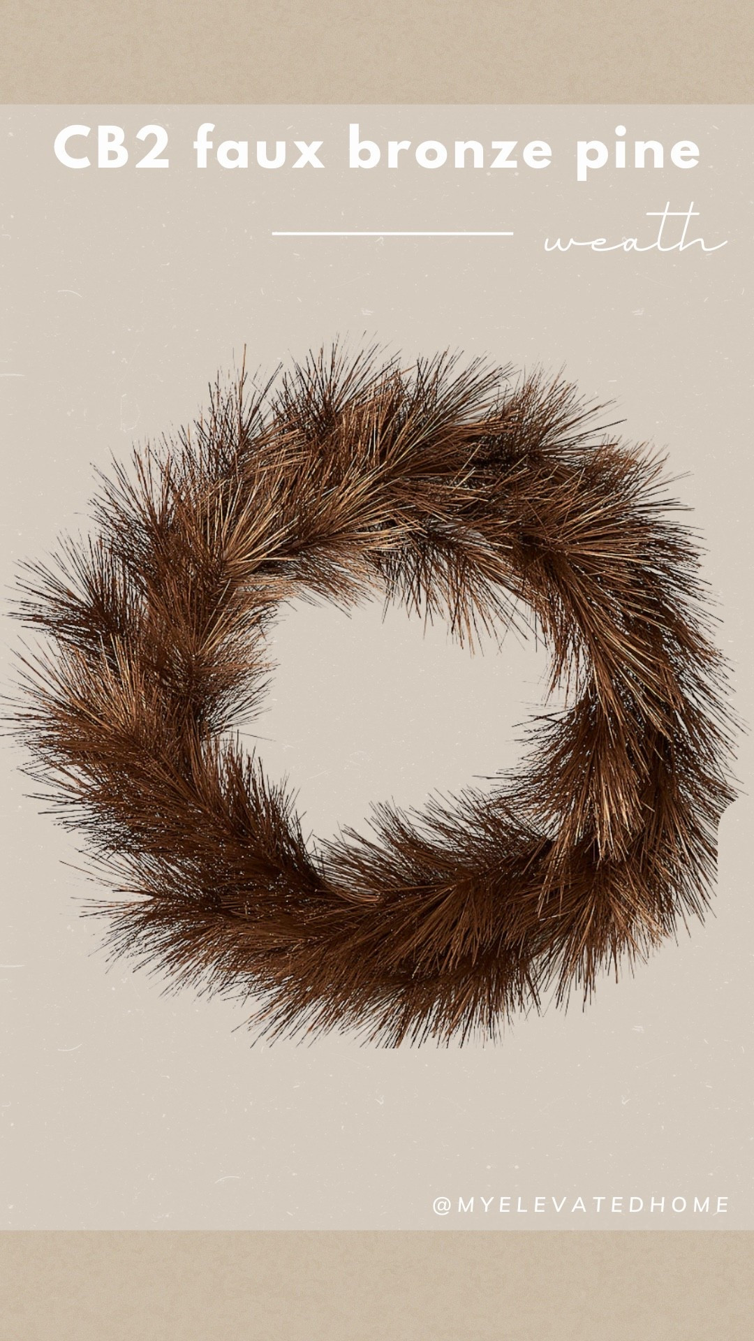 CB2 has become my new favorite store. So many beautiful pieces - lighting, furniture - and I recently just discovered - holiday decor! I got the best selling needle pine wreath for my front door but I had to get this beautiful bronze wreath for my range hood! It’s only $55 right now! 

#LTKHome
