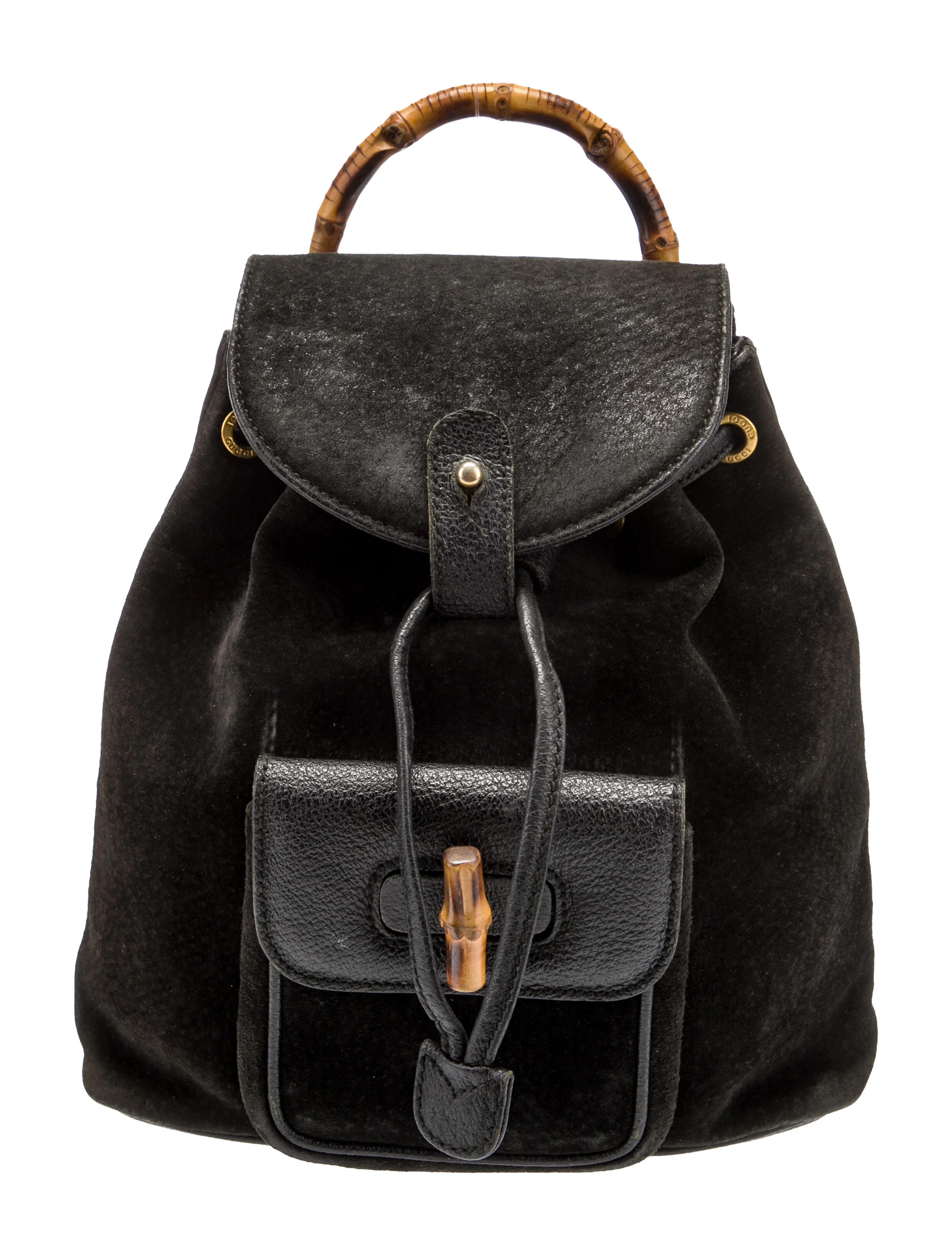 Vintage Suede Bamboo Mini Backpack | The RealReal
