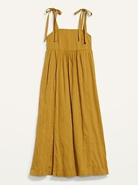 Tie-Shoulder Dobby Midi Babydoll Swing Dress for Women | Old Navy (US)