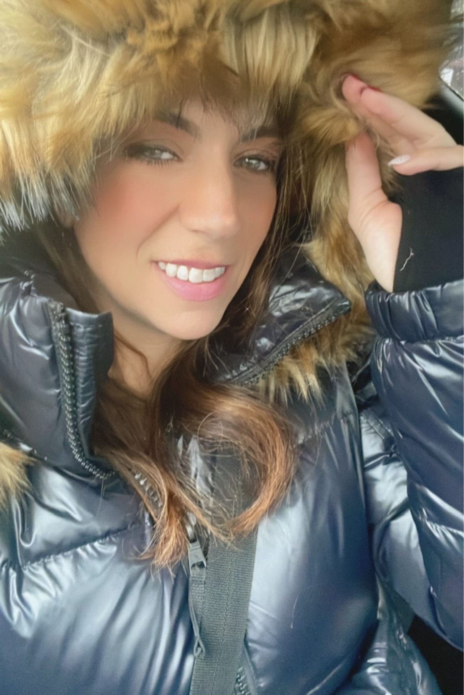 New cold weather puffer with extra furry hood and built in hand covering now on sale! 

#LTKSeasonal #LTKsalealert #LTKFind