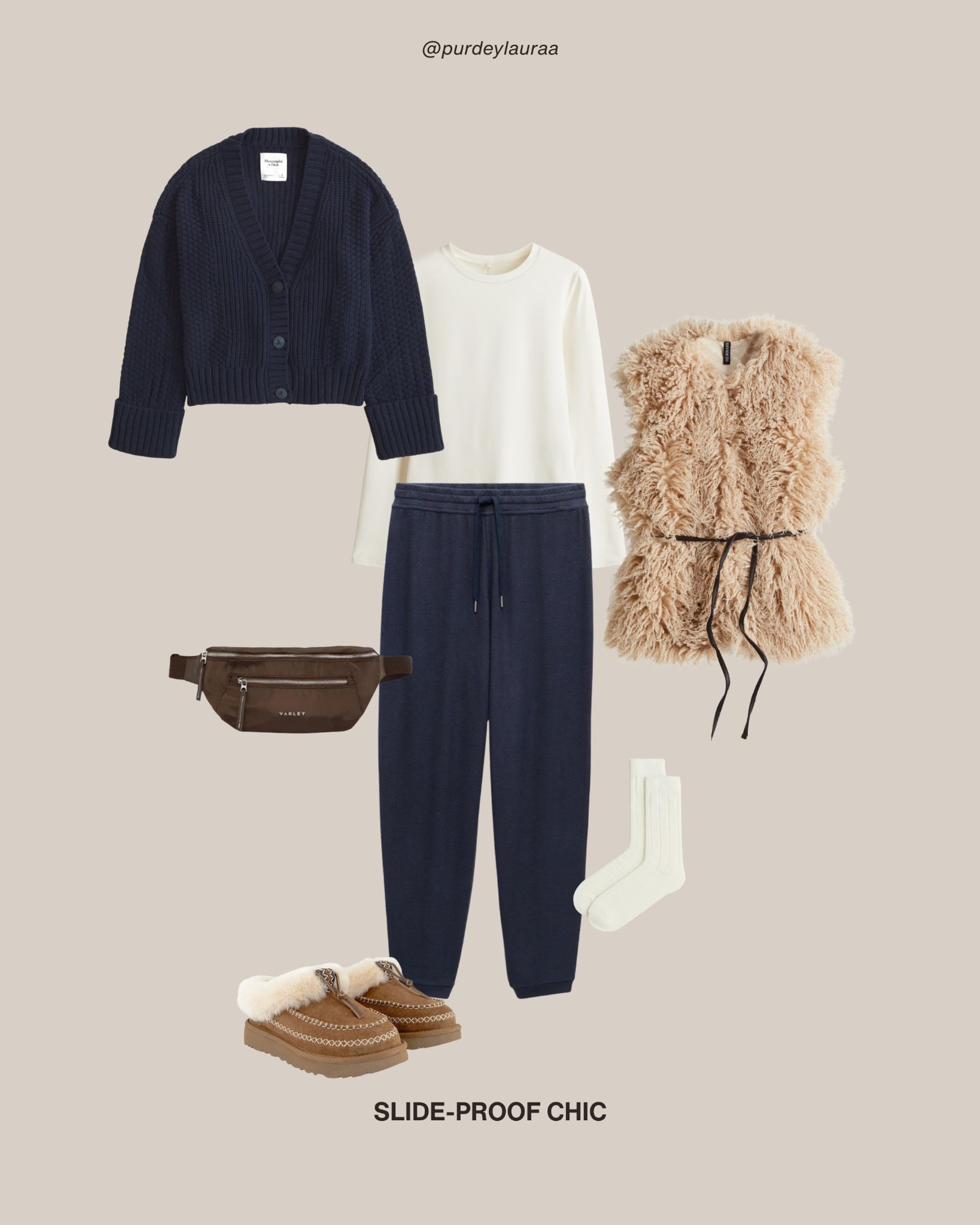 Comfy outfits, mum style, mum outfits, mama style, SAHM outfit, soft play outfit, navy joggers, navy cardigan, comfy chic, fluffy gilet, cosy UGGs, Abercrombie, Hush, H&M, COS, Varley

#LTKeurope #LTKuk #LTKstyletip