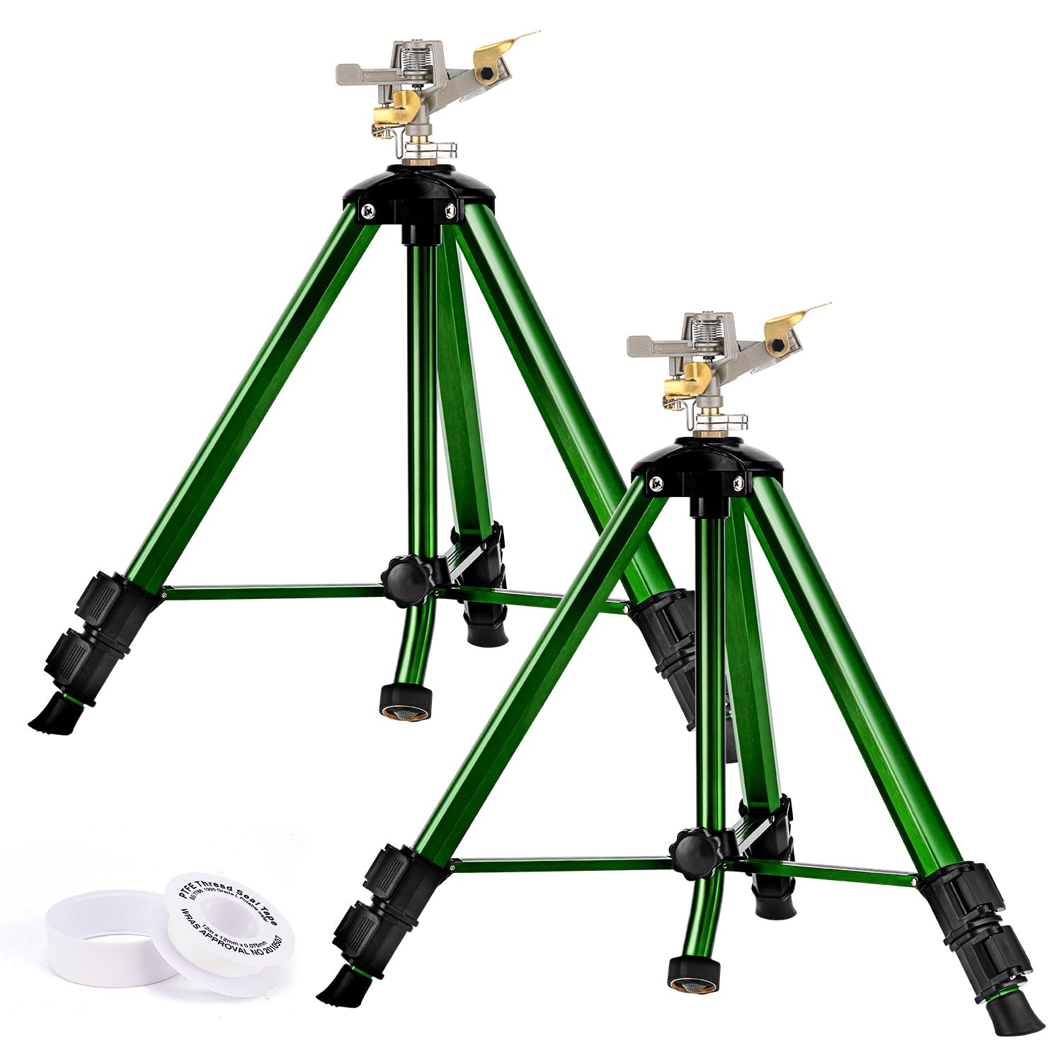 Keten Impact Sprinkler on Tripod Base, 2 Pack Lawn Sprinklers for Yard with 360 Degree Large Area... | Amazon (US)