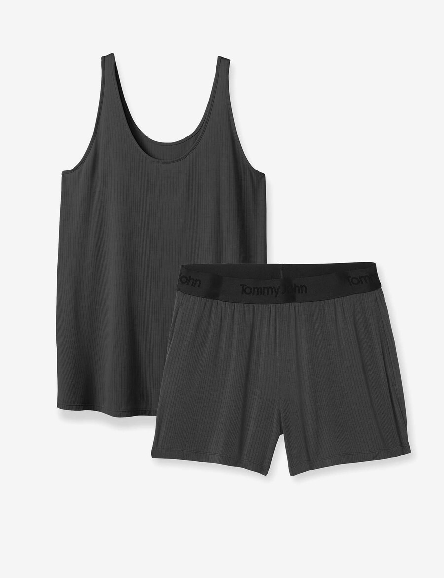 Women's Second Skin Luxe Rib Sleep Tank & Short Set | Tommy John
