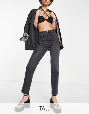 Topshop Tall – Gerade geschnittene Jeans in verwaschenem Schwarz | ASOS (Global)
