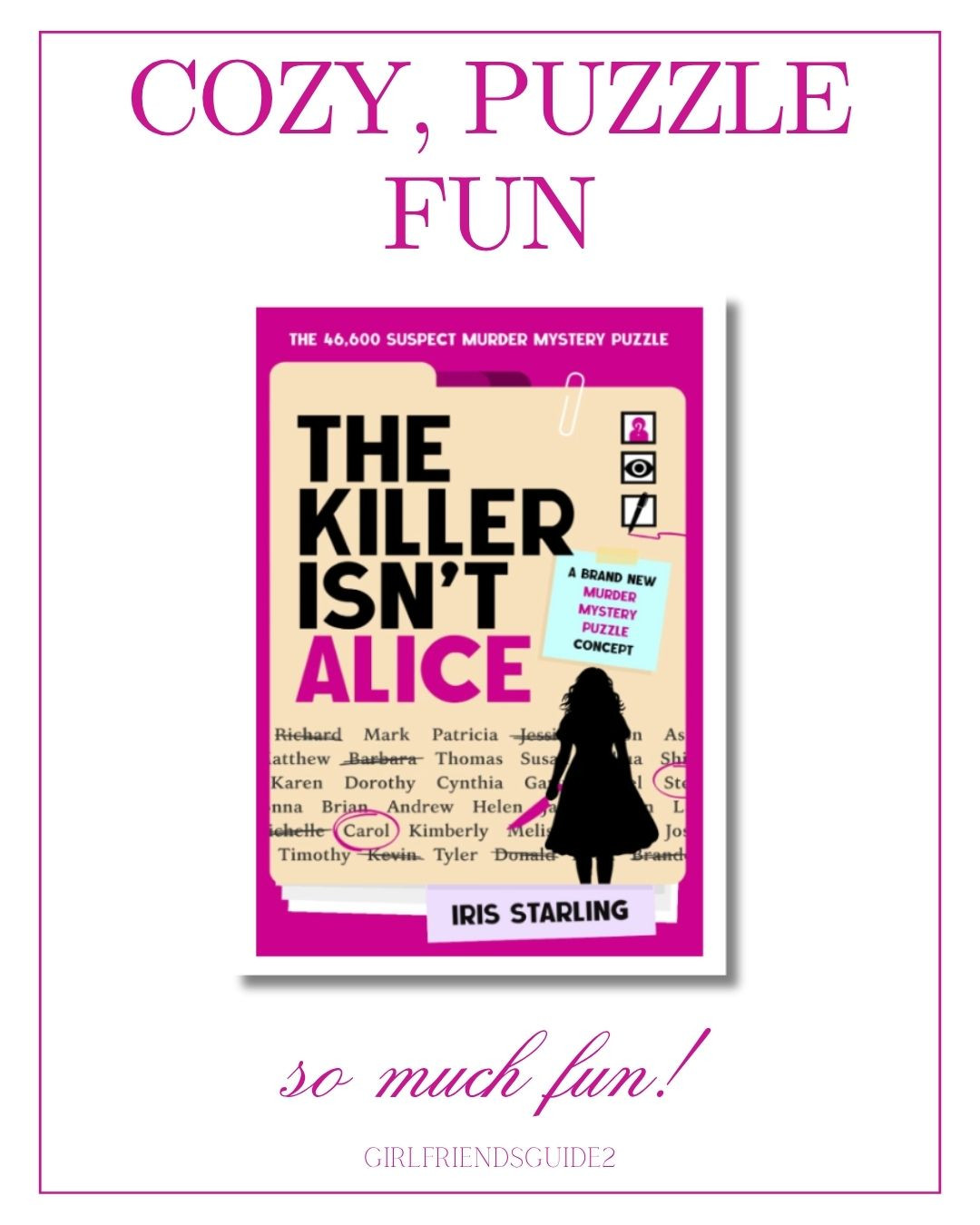 Murder mystery puzzle book?  Can you solve the murder?  So much fun!  I can't put it down!  Great for vacation, fun reading or a cozy, fall/winter read.

#cozy #analog  

 #LTKselfcare #LTKSeasonal #LTKSaleAlert