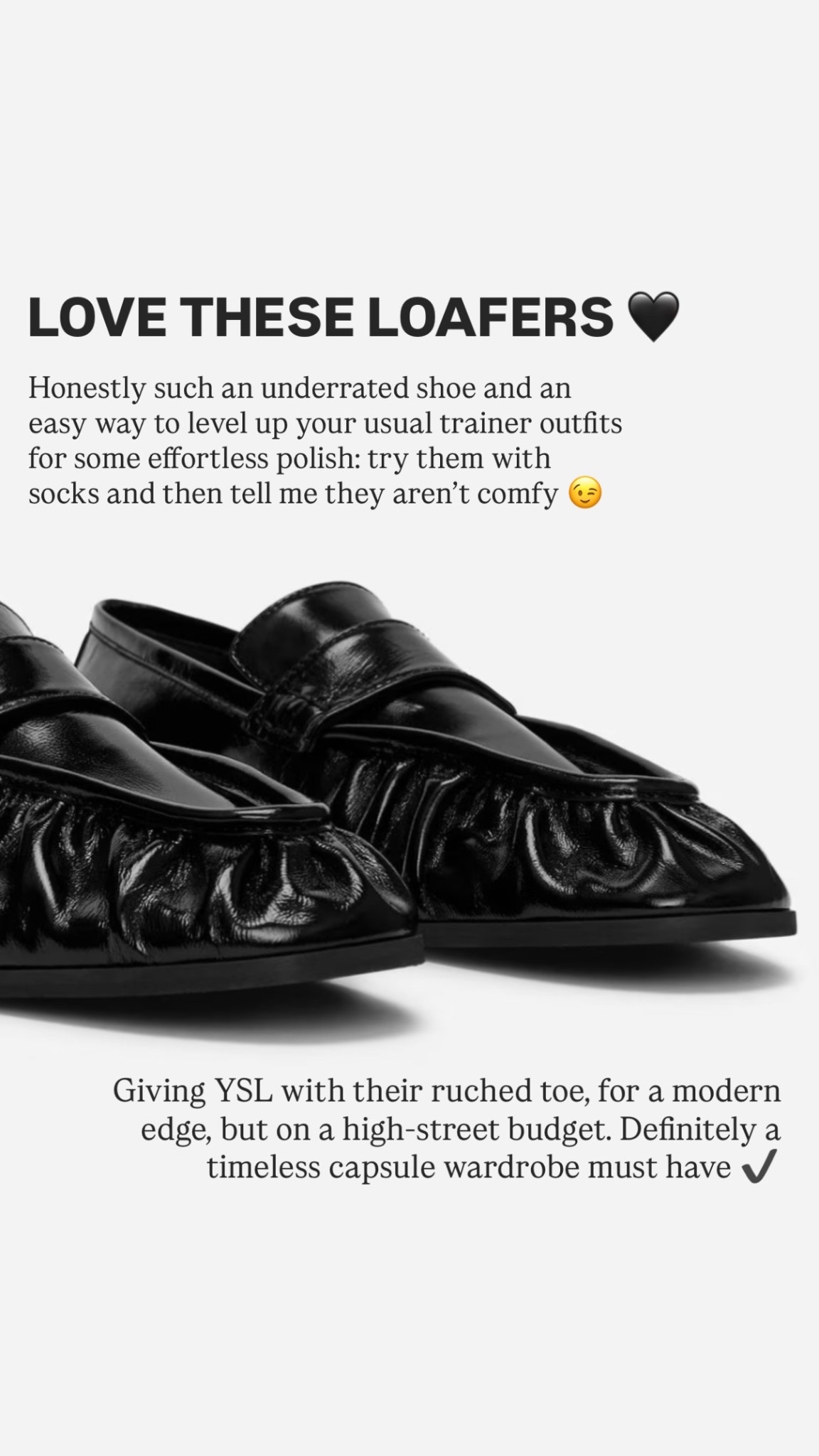 Winter capsule wardrobe staple

Leather loafers 