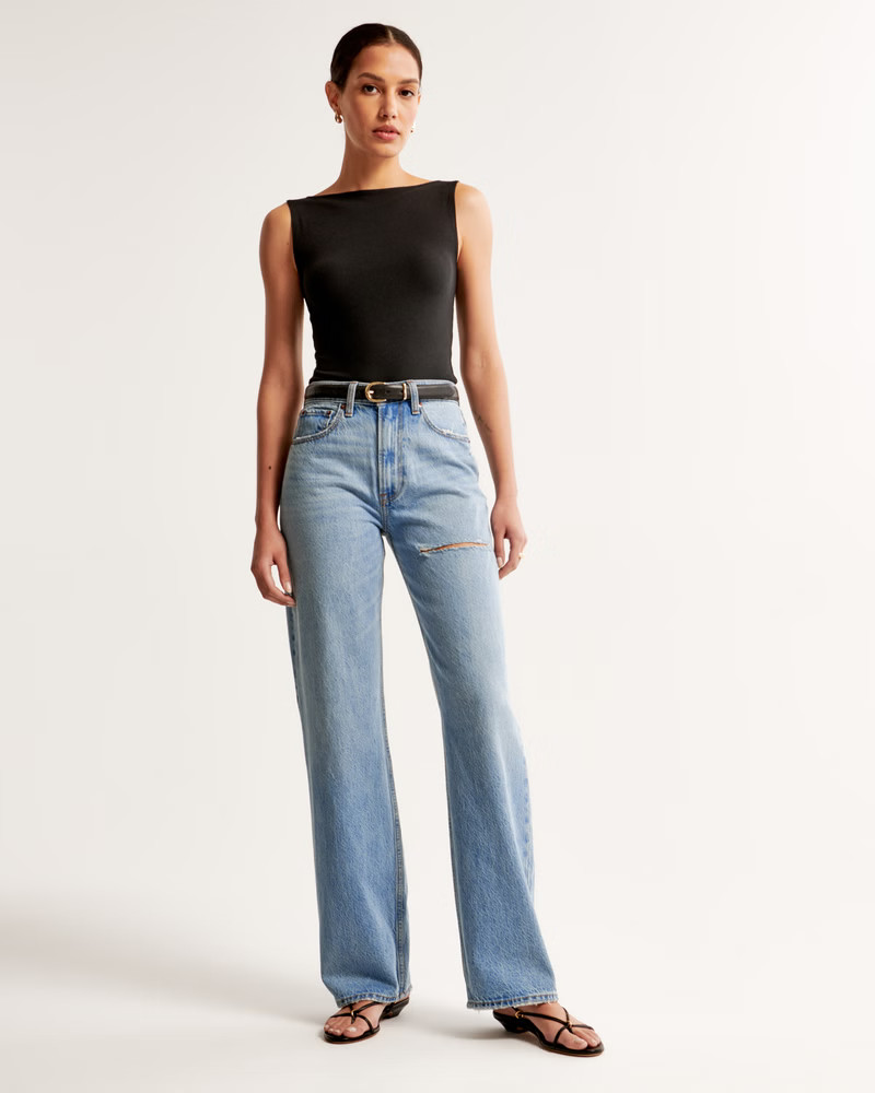 Women's High Rise Loose Jean | Women's Clearance | Abercrombie.com | Abercrombie & Fitch (US)