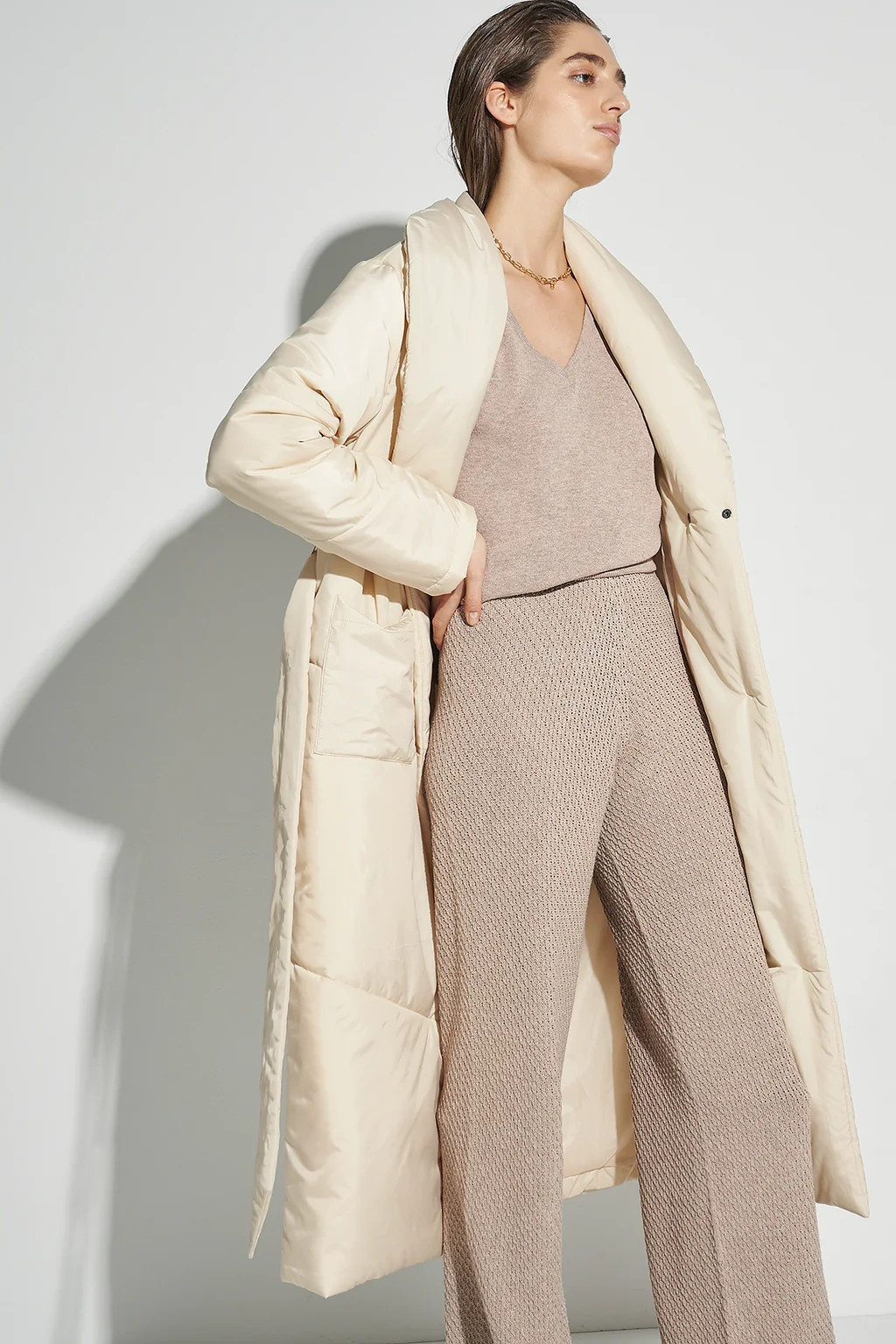 100% Recycled Puffer Dressing Robe | nu-in Nordics