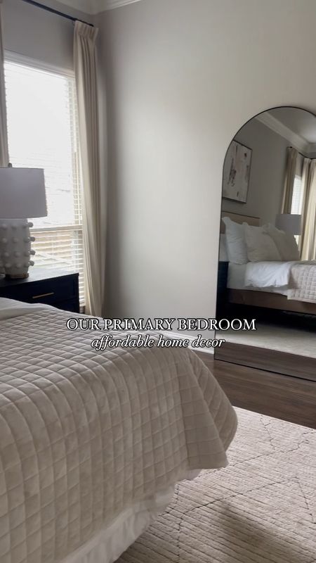 We have curated our primary bedroom with budget friendly finds from our favorite retails. We have also linked similar items for our nightstand bc it tends to sell out quickly. 

Living room inspiration, home decor, our everyday home, console table, arch mirror, faux floral stems, Area rug, console table, wall art, swivel chair, side table, coffee table, coffee table decor, bedroom, dining room, kitchen,neutral decor, budget friendly, affordable home decor, home office, tv stand, sectional sofa, dining table, affordable home decor, floor mirror, budget friendly home decor, dresser, king bedding, oureverydayhome 

#LTKHome #LTKFindsUnder50 #LTKVideo