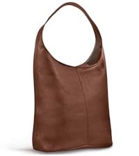 Italian Genuine Leather Hobo Bag for Women with Zipper | Slouchy Soft Unlined Real Cowhide Should... | Amazon (US)
