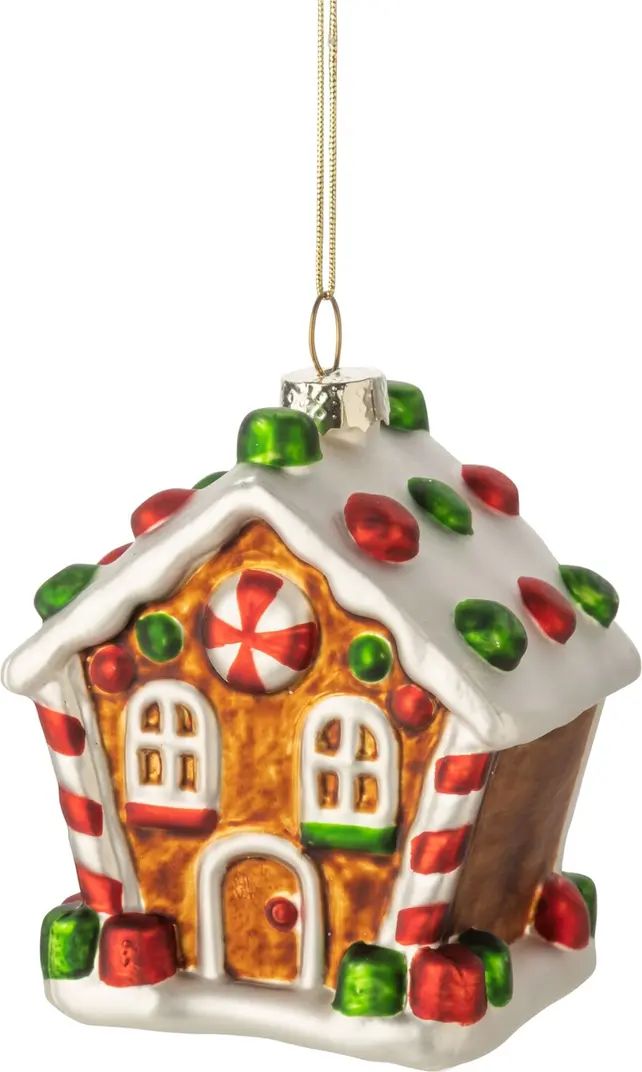 Gingerbread House Glass Ornament | Nordstrom