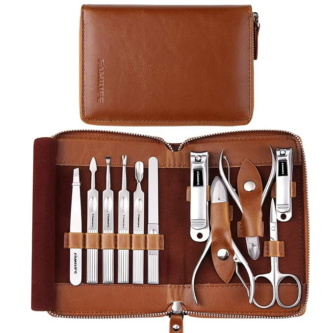 Manicure Set, FAMILIFE Professional Manicure Kit Nail Clippers Set 11 in 1 Stainless Steel Pedicu... | Amazon (US)