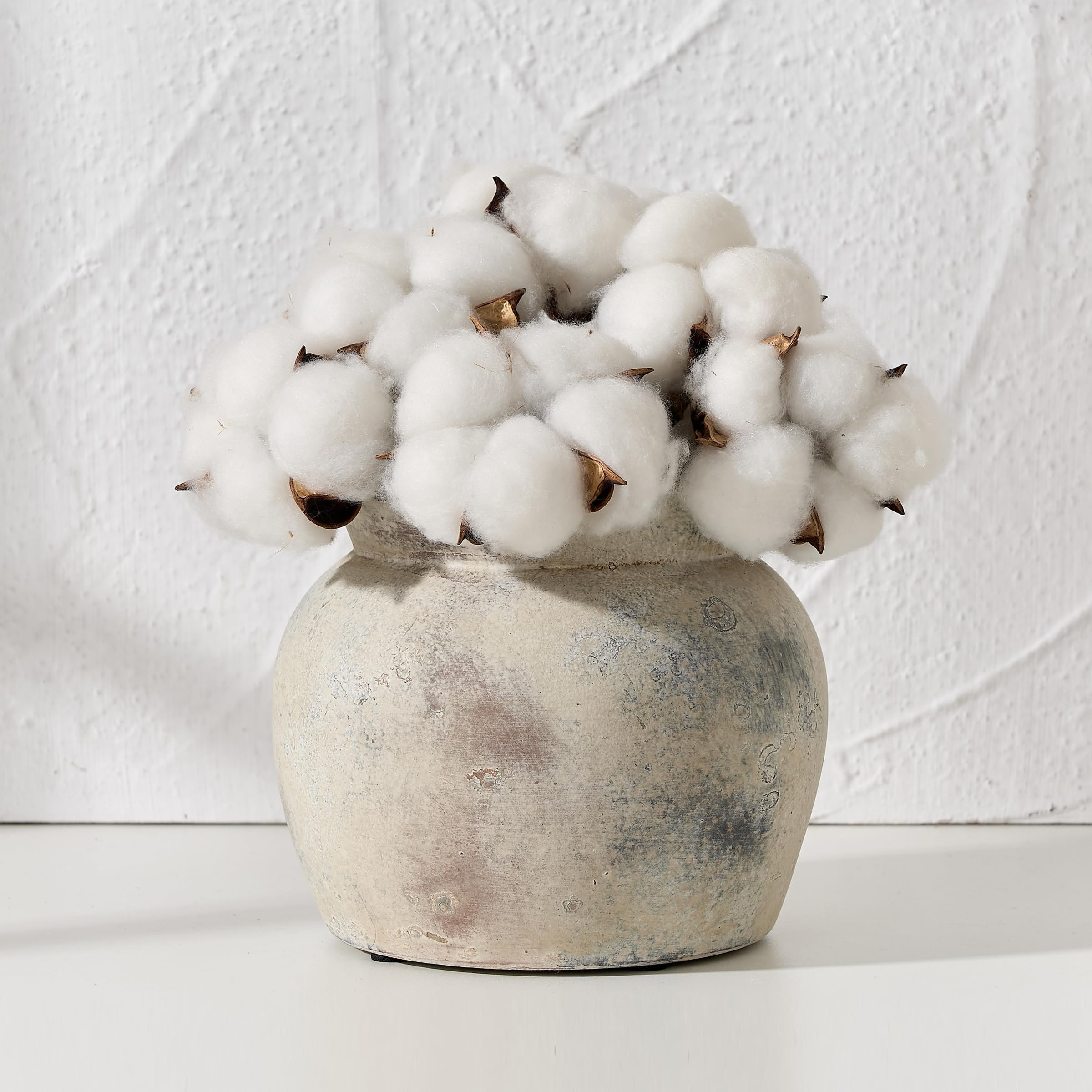 SIDUCAL Ceramic Flower Vase with Wide Mouth Lace, 5.1 Inch Pottery Rustic Farmhouse Boho Vases, S... | Amazon (CA)