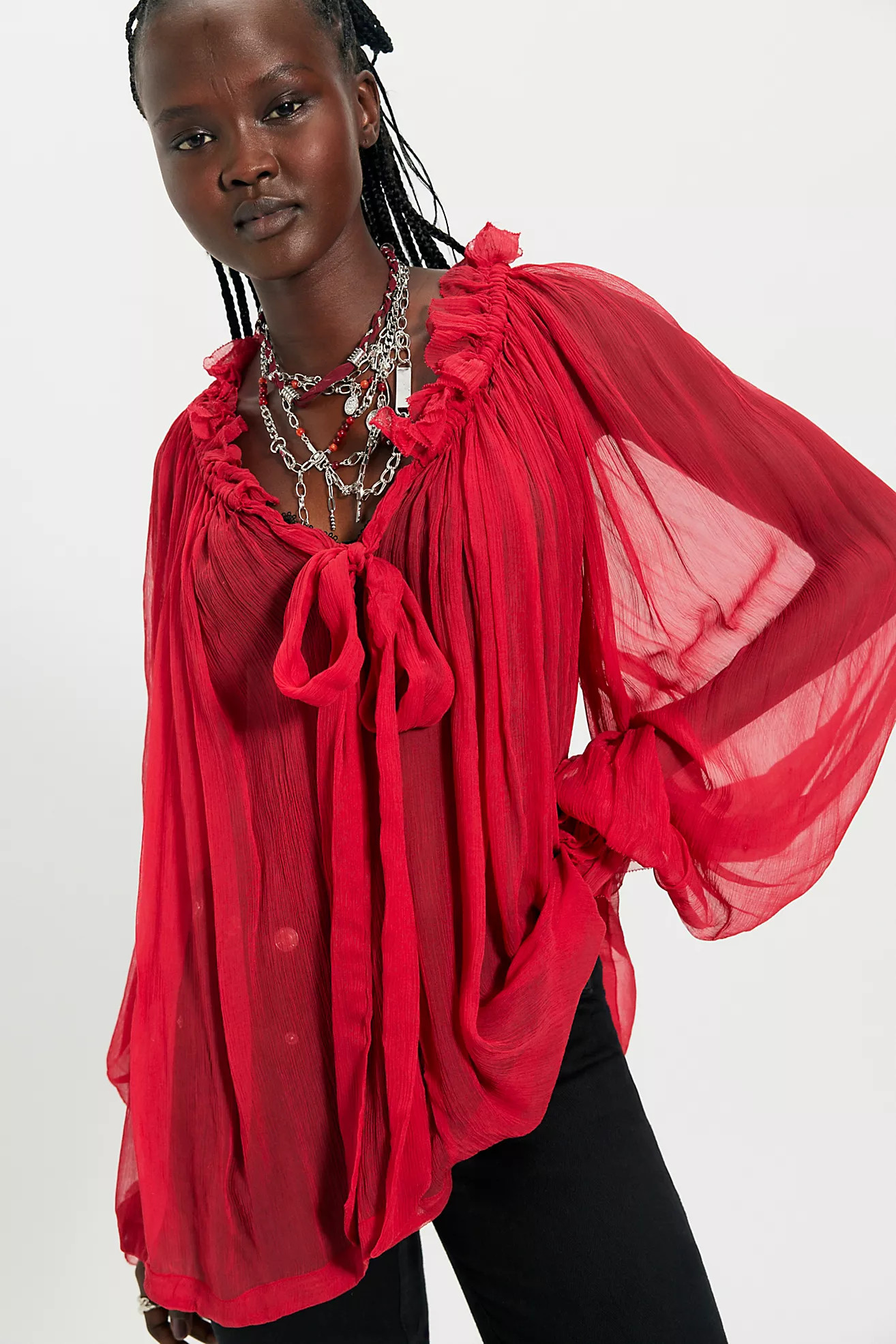 Chiffon Bow Top | Free People (Global - UK&FR Excluded)