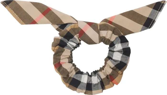 Check Cotton Scrunchie | Nordstrom