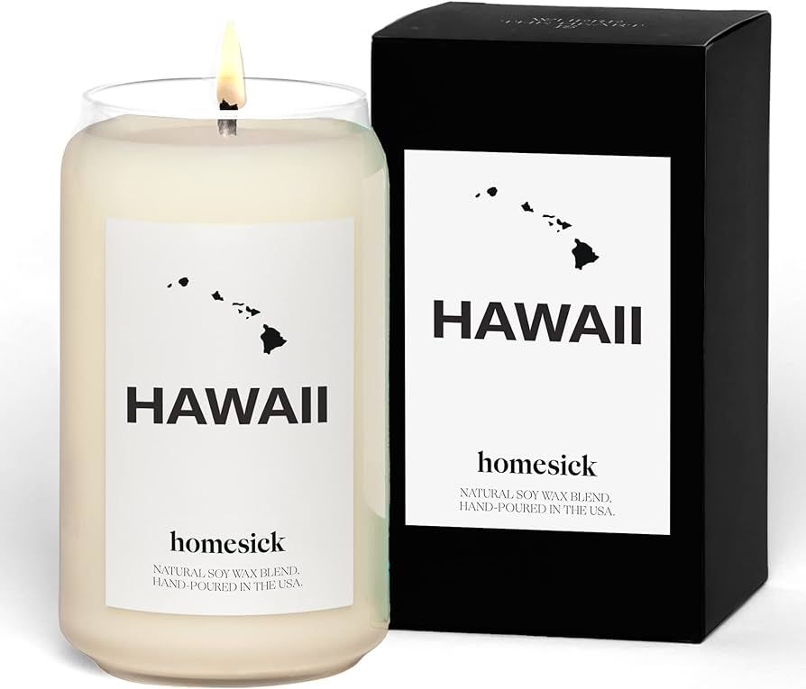 Homesick Hawaii Scented Candle - 13.75 oz Pineapple & Coconut Scented Natural Soy Wax Blend, Isla... | Amazon (US)