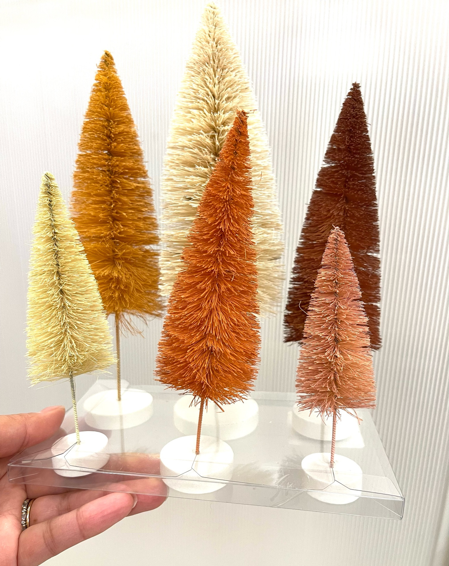 Neutral Sisal Christmas Bottle Brush Tree Set - affordable Holiday home decor 

#LTKhome #LTKHoliday #LTKSeasonal