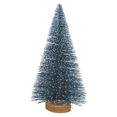 Bottle Brush Tree with Wood Base Blue 15"  -Threshold™ | Target