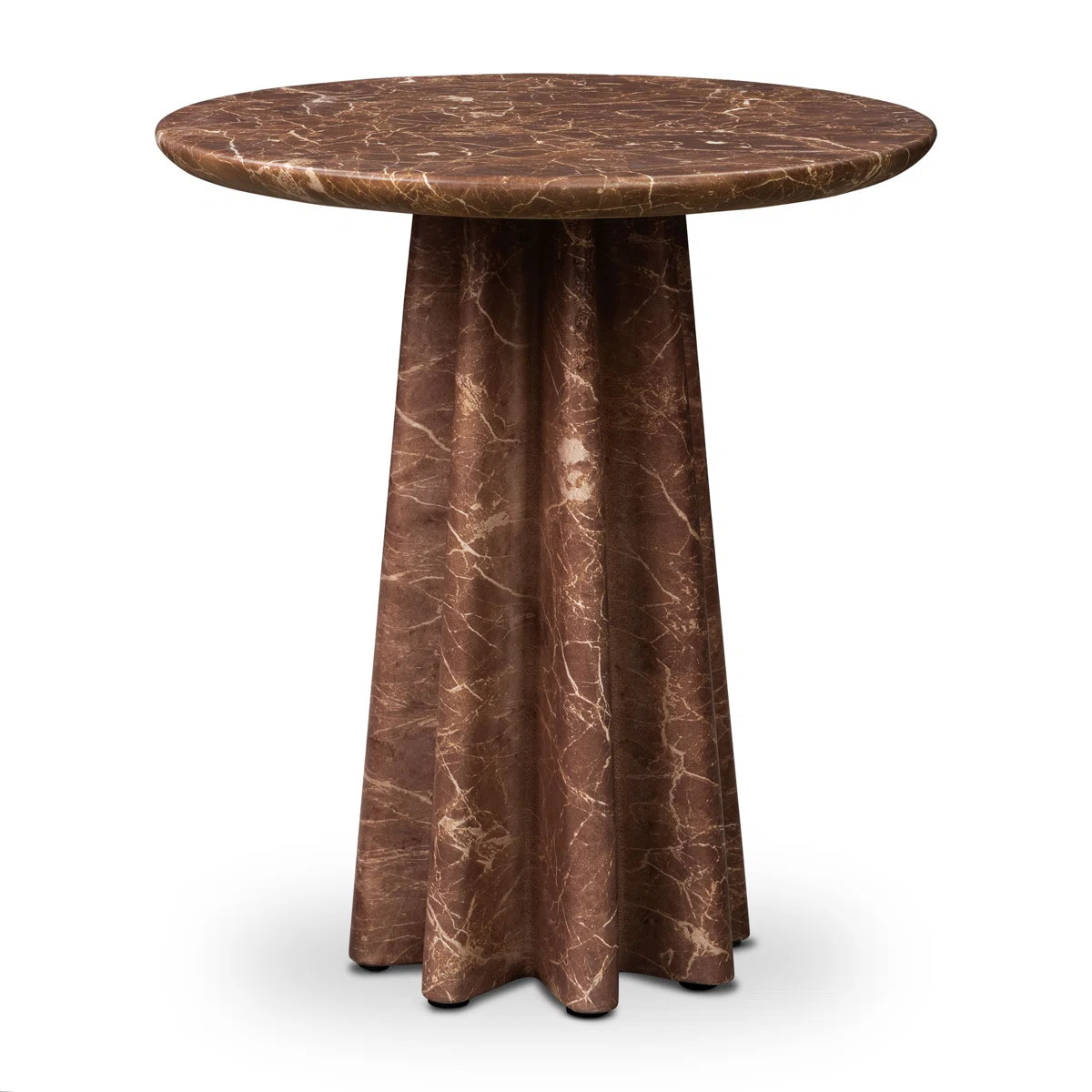Folda 18" Sculpted Cement Pedestal Side Table | Wayfair North America