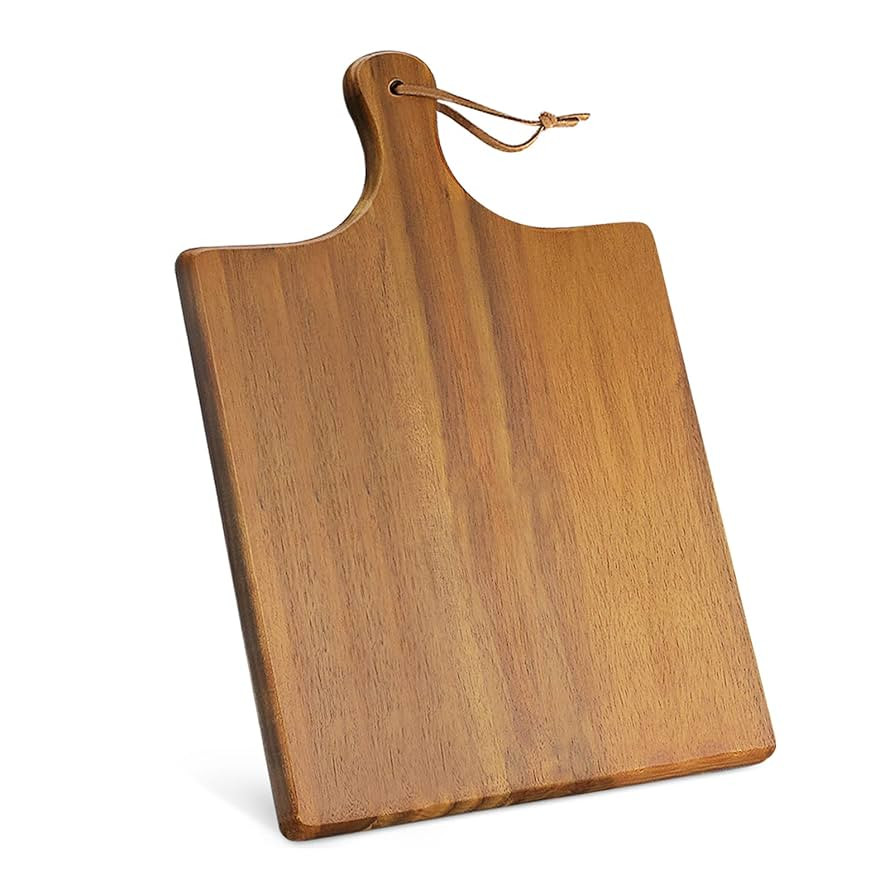 AIDEA Acacia Wood Cutting Board with Handle, Large Wooden Charcuterie Board for Bread, Cheese, Me... | Amazon (US)