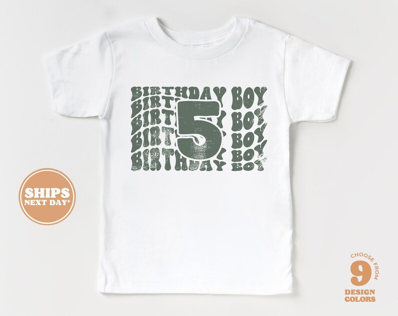 5th Birthday Shirt Boy - Five Birthday Boy Toddler Shirt - Fifth Birthday Natural Toddler & Youth... | Etsy (US)