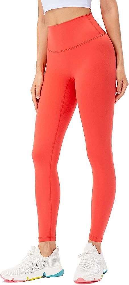 Lavento Women's Naked Feeling Light Yoga Leggings 7/8 Length - High Waist Ultra Soft Workout Legg... | Amazon (US)