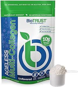 BioTrust Ageless Multi Collagen Protein Powder– 5 Collagen Types (I, II, III, V & X) for Hair, ... | Amazon (US)