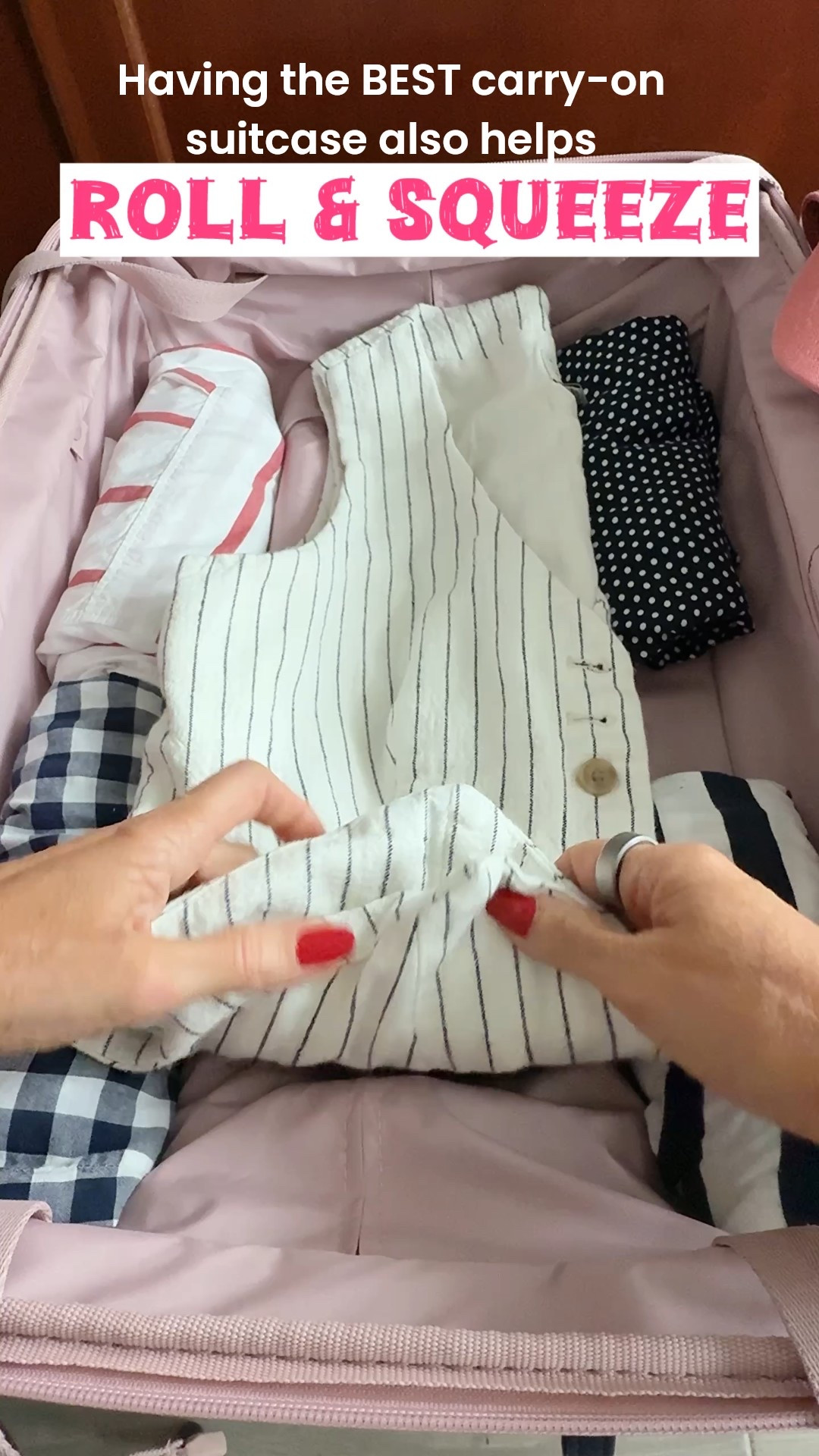 Packing it all in! Roll - Tuck - Fold ✈️ 

#LTKTravel #LTKPetite