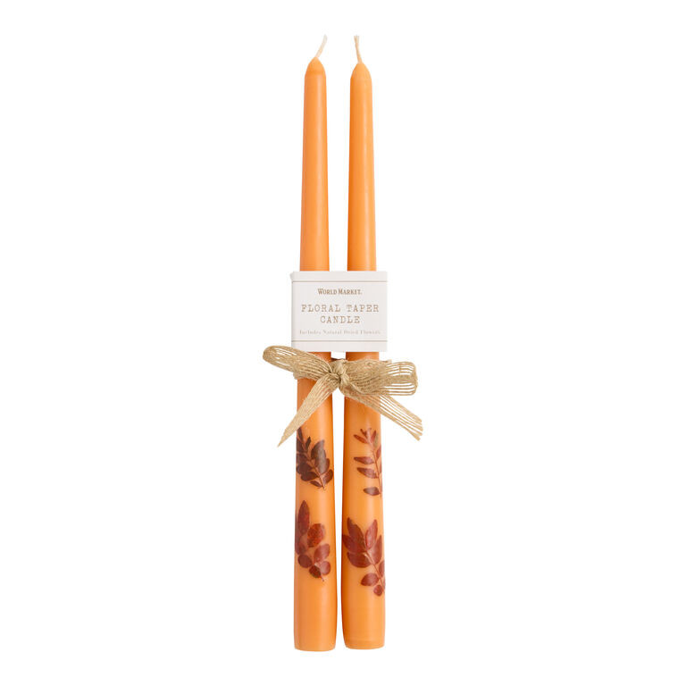 Fall Botanical Taper Candle 2 Pack | World Market