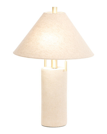 18in Fabric Wrapped Coolie Shade Table Lamp | TJ Maxx