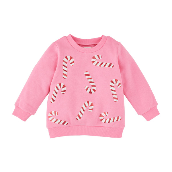 Candy cane toddler sweatshirt | Mud Pie