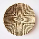 African Basket- Mwogo/Rwanda Basket/Woven Bowl/Sisal & Sweetgrass Basket/Green-Gold, Tan | Amazon (US)