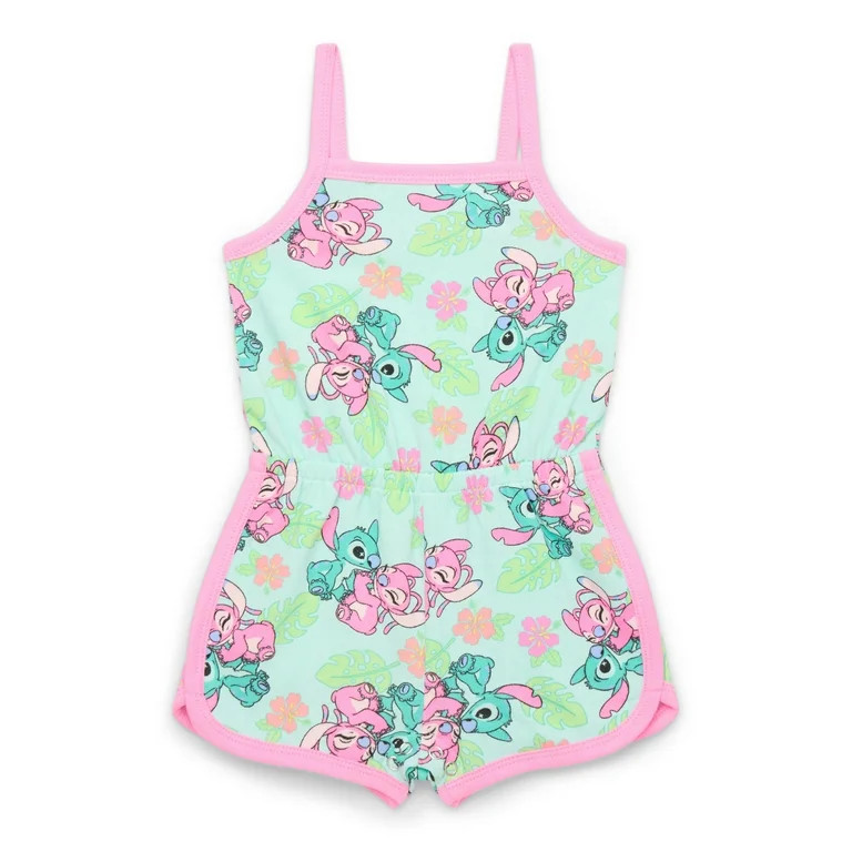 Disney Lilo & Stitch Toddler Girls Sleeveless Graphic Print Romper, Sizes 12M-5T | Walmart (US)
