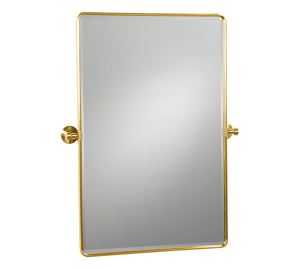 Vintage Rounded Rectangle Pivot Mirror | Pottery Barn (US)