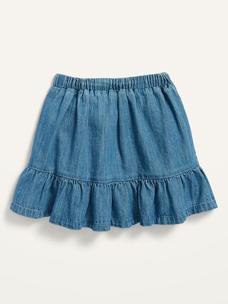 Chambray Ruffle-Hem Skirt for Toddler Girls | Old Navy (US)