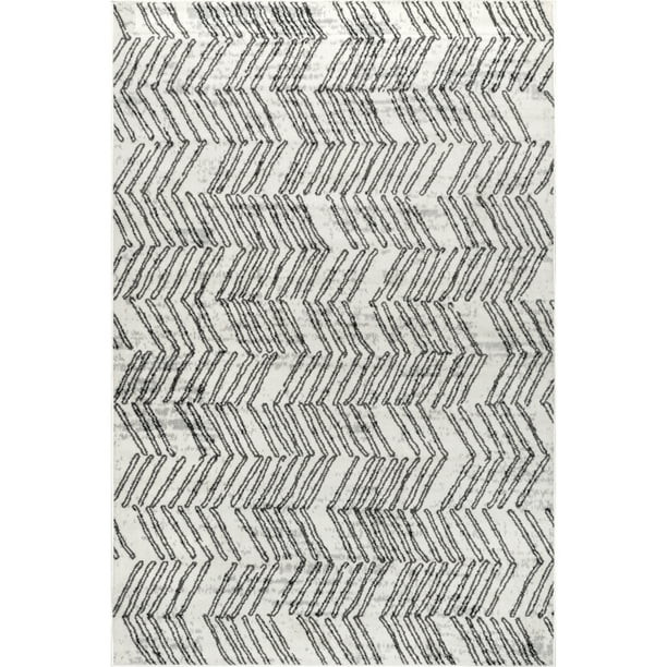 nuLOOM Sloan Chevron Stripes Area Rug, 6' 7" x 9', Grey - Walmart.com | Walmart (US)