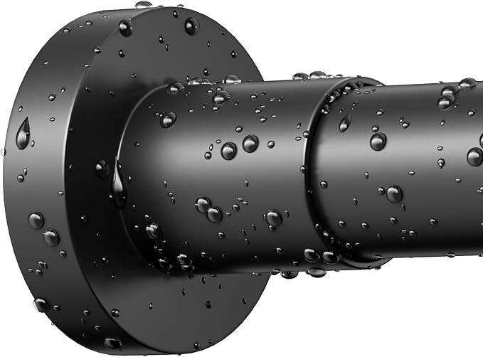 YNL Black Shower Curtain Rod 32-80 Inch(2.7-6.6ft), Non-Slip, Never Rust, Stainless Steel No Dril... | Amazon (US)