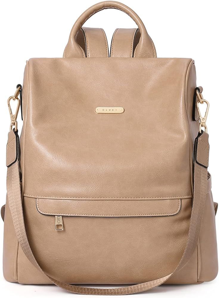 CLUCI Backpack Purse for Women Leather Anti-theft Fashion Large Designer Travel Ladies Shoulder B... | Amazon (US)