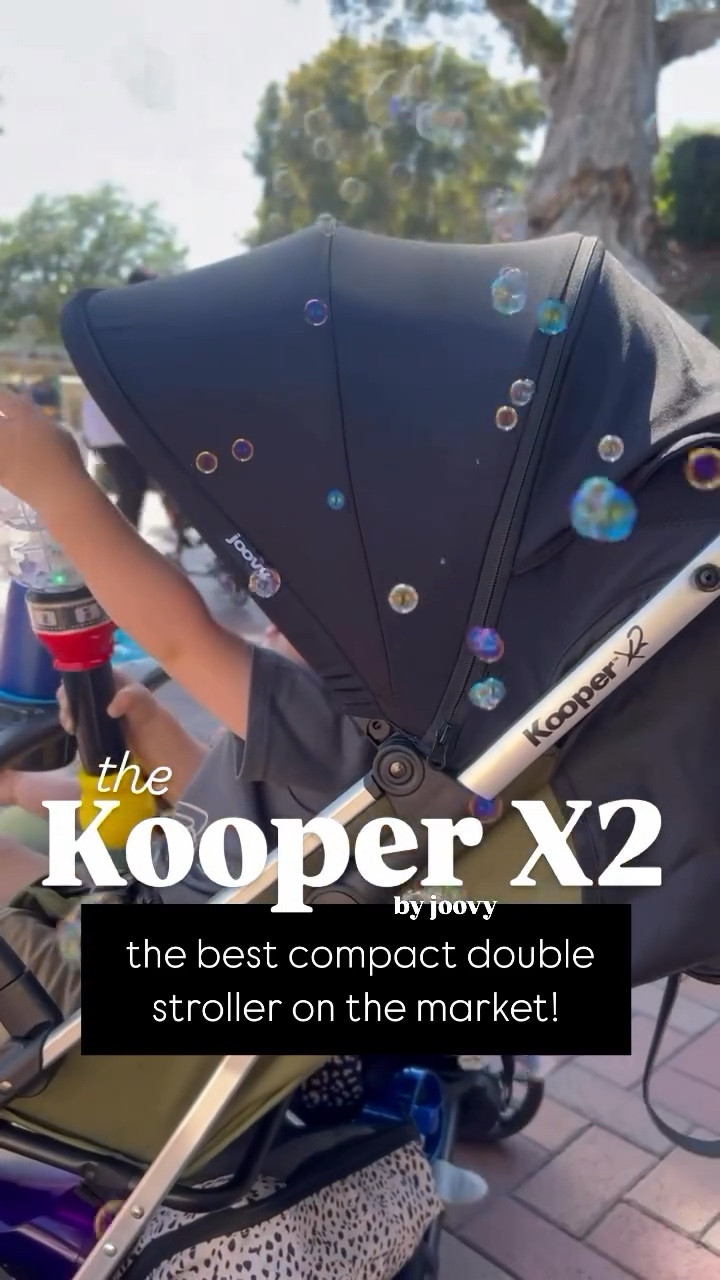 Meet the Kooper X2 by @joovy ! The best compact double stroller on the market! 🙌🏻 Moms with multiple kiddos— you NEED this stroller. It is a GAME CHANGER— Available Now!