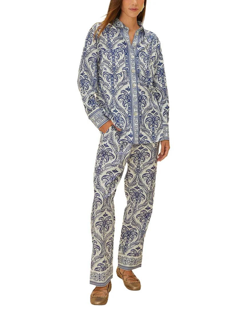 FARM Rio Linen-Blend Tropical Cameo Pajama Pant | Shop Simon