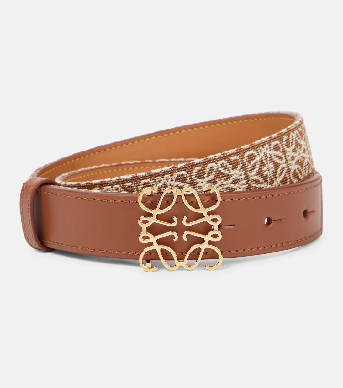 Anagram jacquard leather belt | Mytheresa (US/CA)