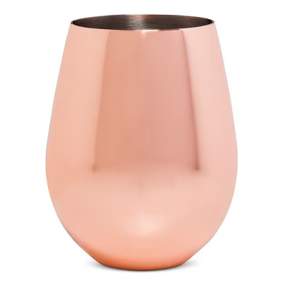 Towle Living® Copper Plated Stemless Wine Glass 18oz | Target