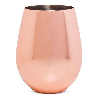 Towle Living® Copper Plated Stemless Wine Glass 18oz | Target